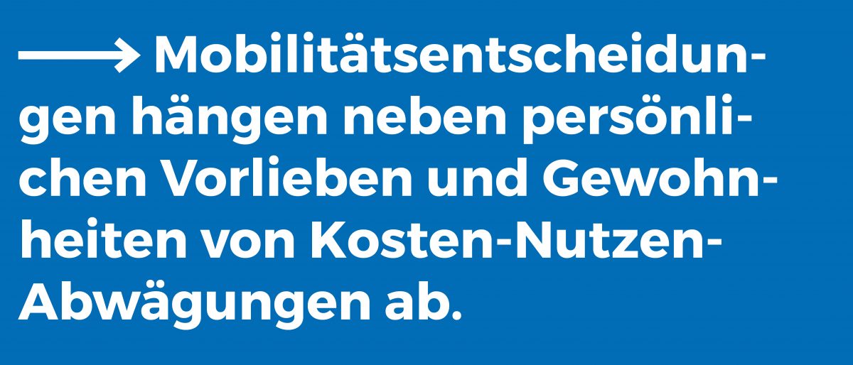 Reallabor für nachhaltige Mobilitätskultur - Determinanten des Mobilitätsverhaltens